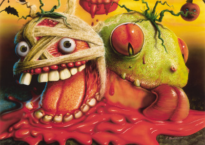 Killer Tomatoes Toy Package Illustration